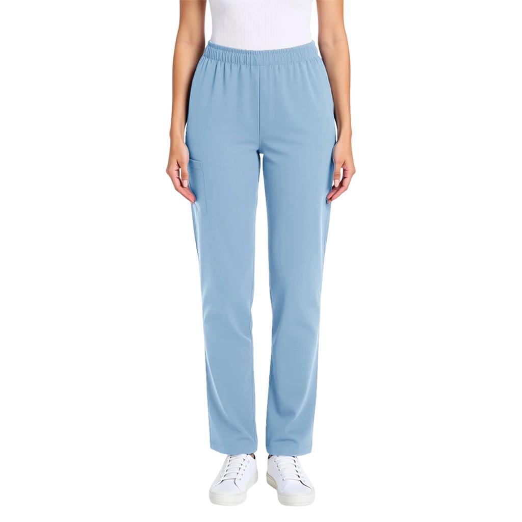 Damen Weite Freizeithose mit elastischem Bund und Kordelzug für Pflegekräfte Lange Hose