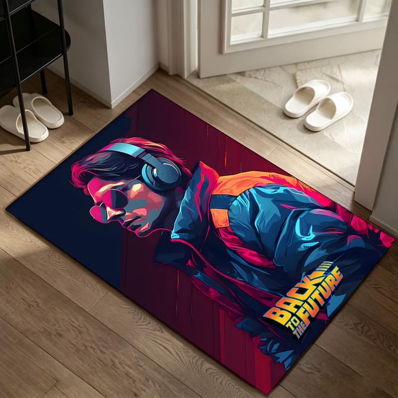 Back To the Future Carpet Non-slip Indoor Mat Suitable for Office Chair Living Room Computer Desk Decorative Home Office Carpet Polyester Fiber Mat 8