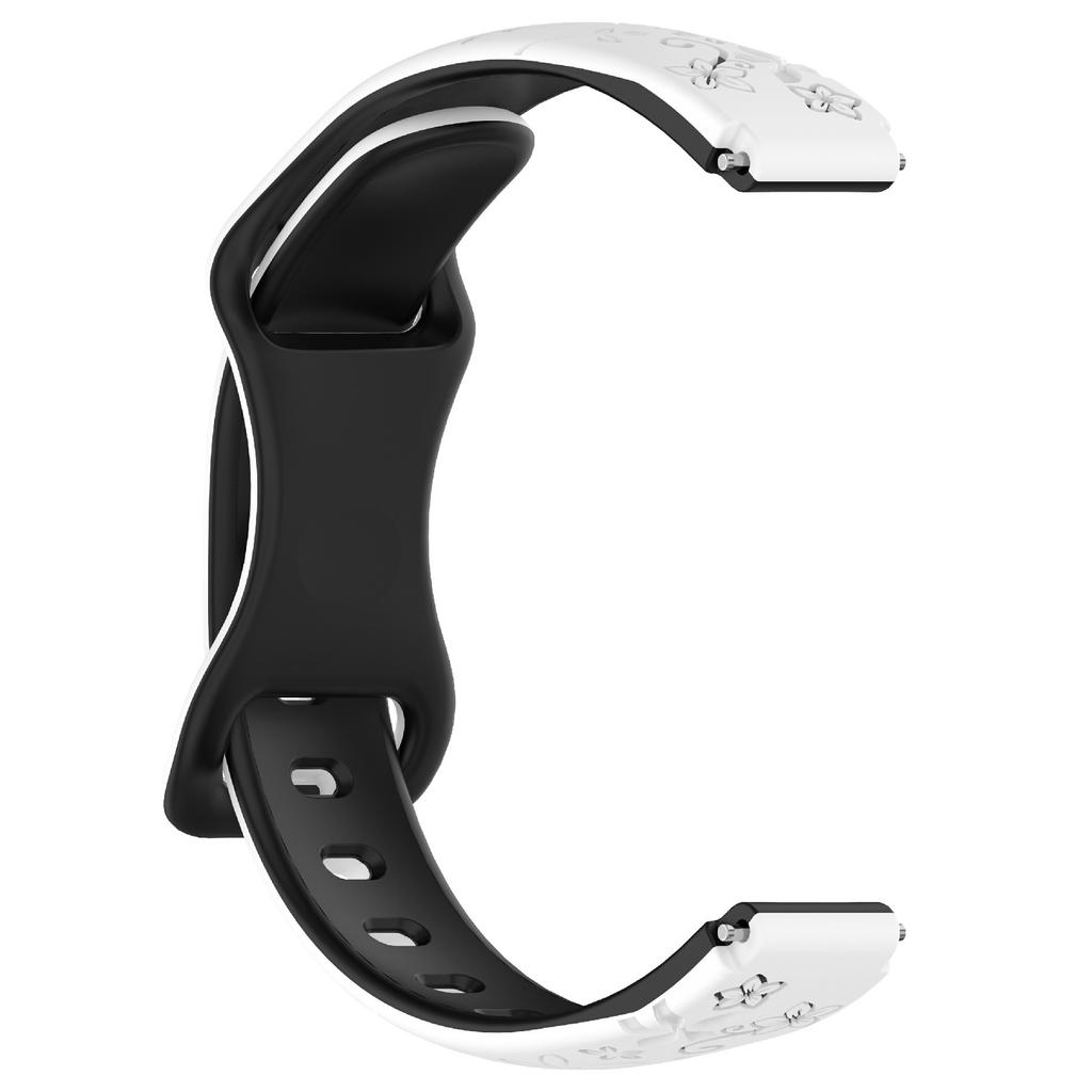Für Xiaomi Smart Band 9/8 Geprägtes Silikon Zweifarbiges Armband Ersatzarmband