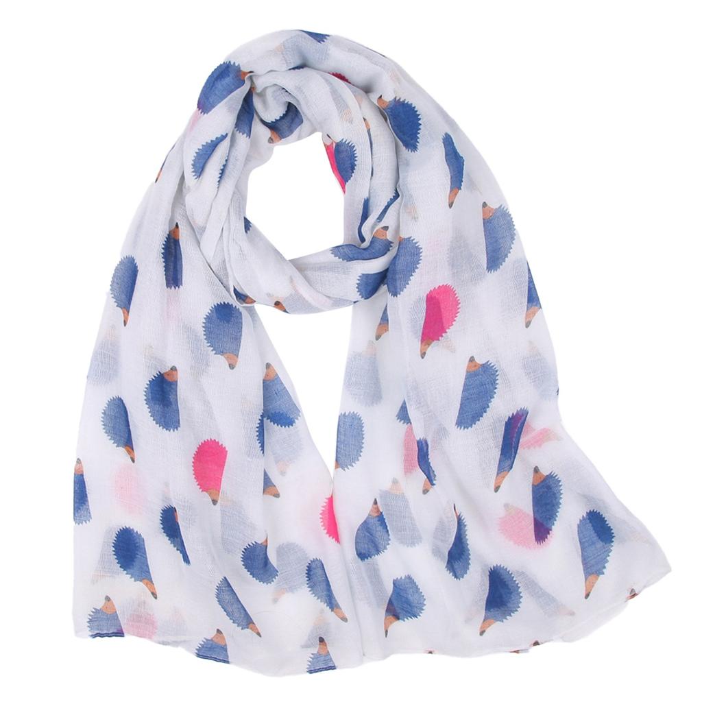New Hedgehog Print Scarf Fashion Animal Scarf
