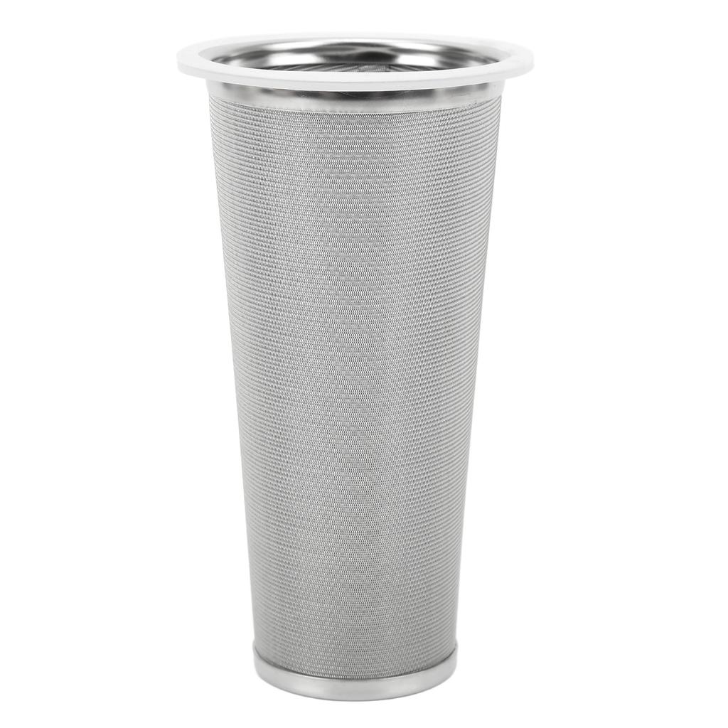 304 Stainless Steel Cold Brew Coffee Filter Cone Mesh with White Rubber Circle Coffee Brew Infuser