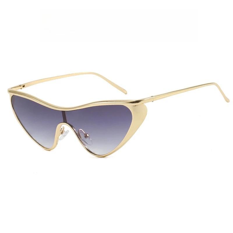 

Luxury Cat Eye Large Frames Sunglasses for Female and Male Outdoor UV 400 Protection Goggles Korean Fashion New metal Style Sun Spectacles