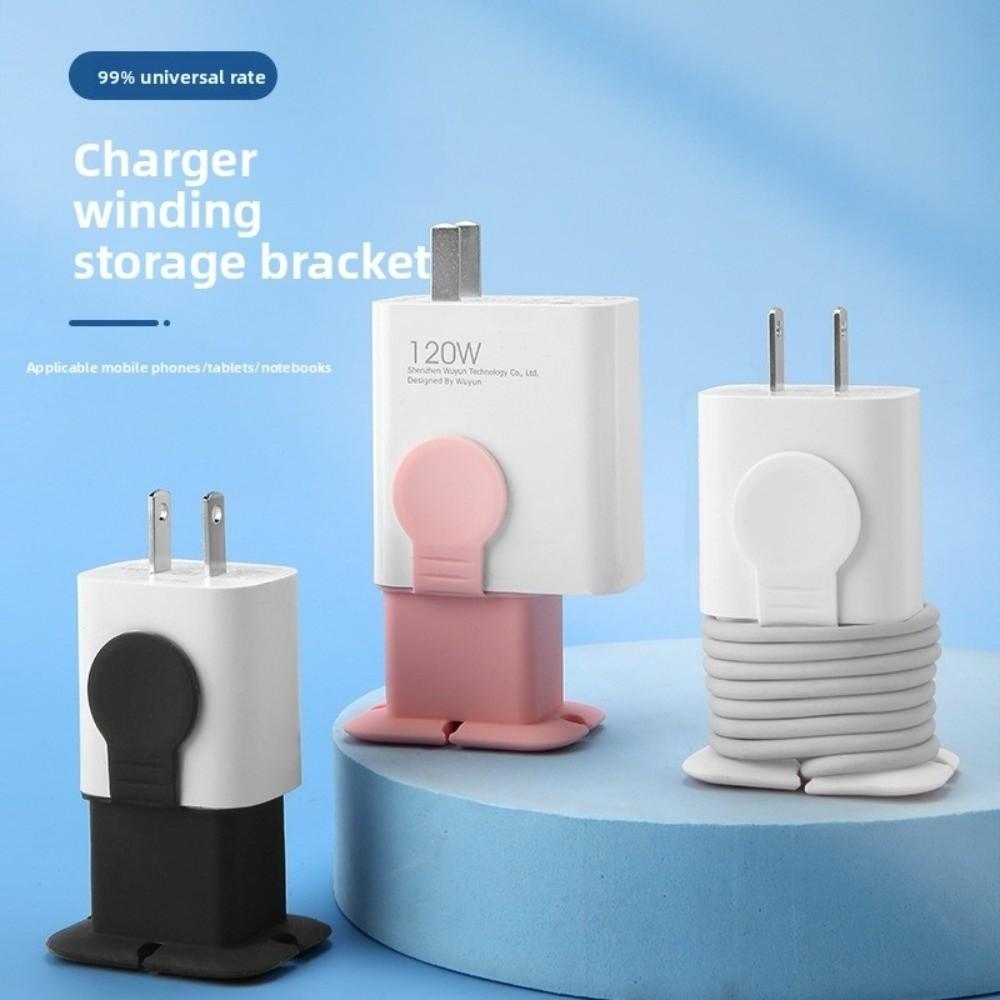 Silicone Material Cable Storage Bracket Protective Design Cable Organizer  Travel Use