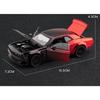 Electroplated 1/32 Alloy Dodge Hellcat Sports Car Model with Light and Sound Effects Collection Miniature Voiture Diecast Toy Vehicle