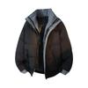 Unisex Winter Plaid Double-Layer Stand Collar Jacket