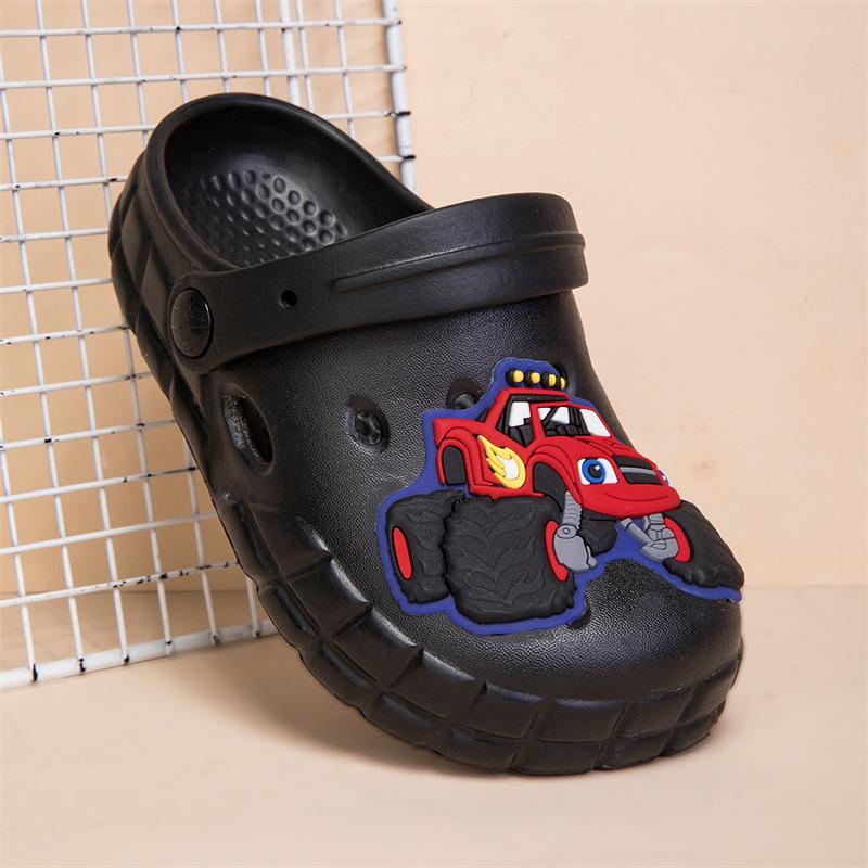 Kids Closed-Toe Dinosaur Sandals: Summer Beach Shoes for Boys and Girls Size 25