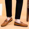 Mode Neue Business Lederschuhe Leder Slipper Herrenschuhe Metall Schnalle Luxusmarke Mokassin Bequem und Leicht Fahrschuhe