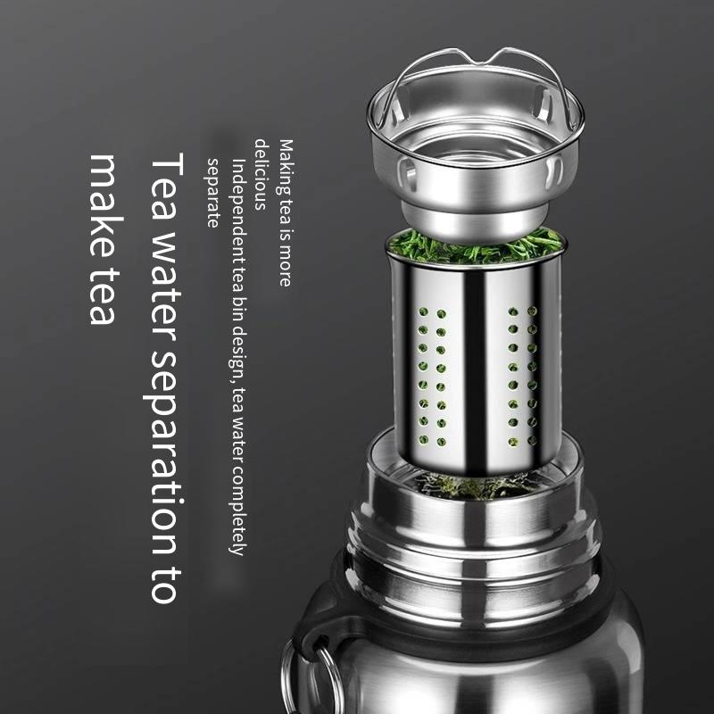 Outdoor Sports Thermos Cup: Large Capacity Metal Vacuum Flask, 600/800/1000/1500/2000ML Options, 316 Stainless Steel