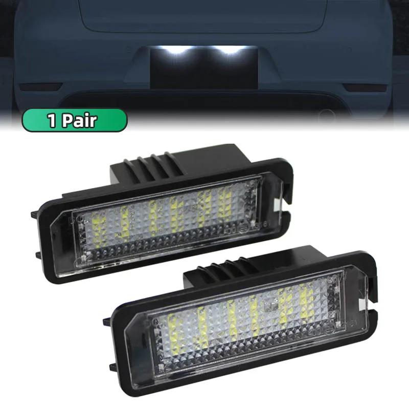 

For Volkswagen Passat B6 CC Eos Golf 4 5 6 7 MK7 Polo Superb Seat Leon Altea LED license plate light car lamp no errors белый