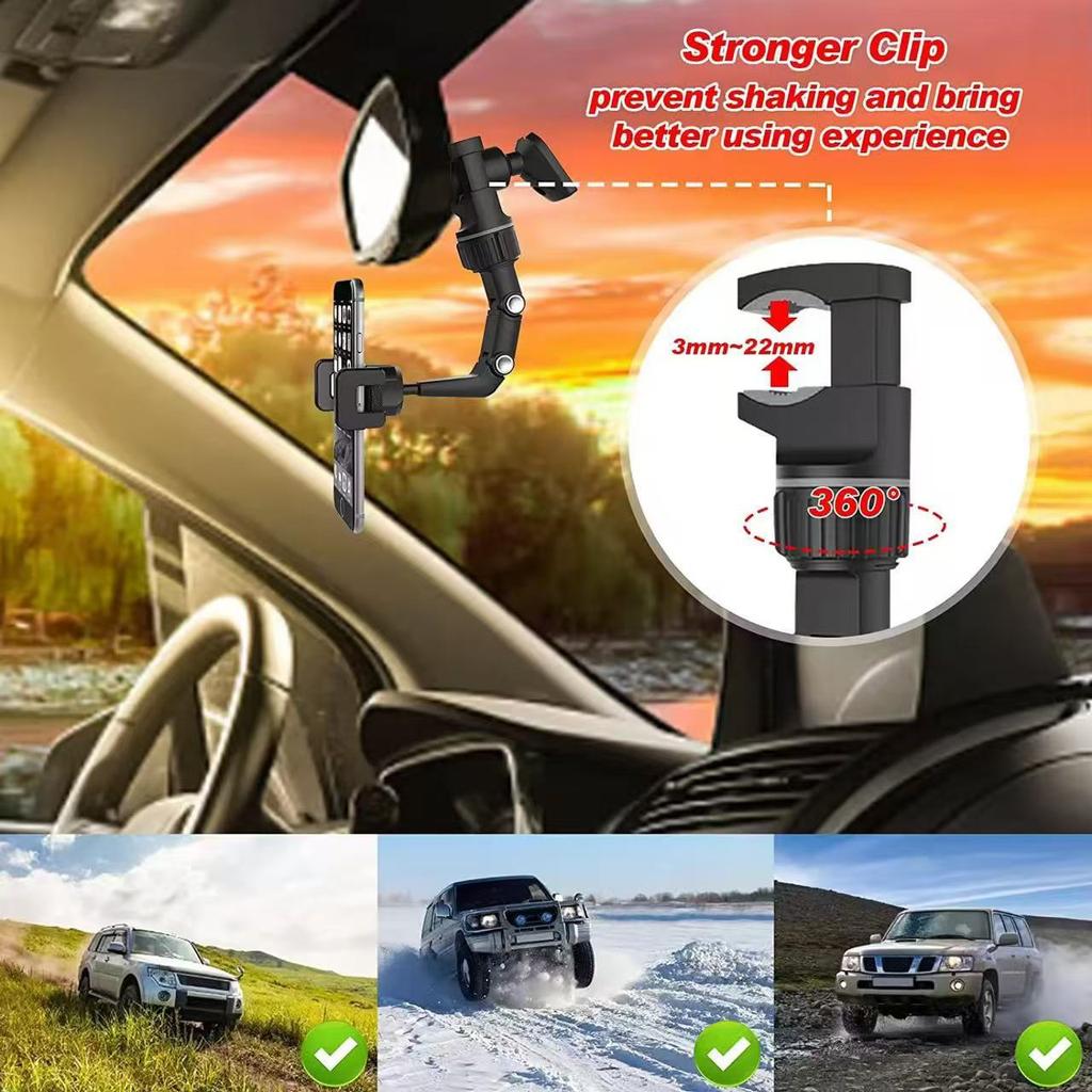 Universal Automotive Mobile Phone Bracket Rearview Mirror Fixed Rotary Adjustment Cross Border Automotive Bracket