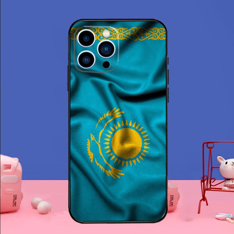 Kazakhstan Flag Phone Case For iPhone 17 16 14 13 12 11 15 Pro Max Mini 15 16 Plus 16e 17 Air Bumper Cover