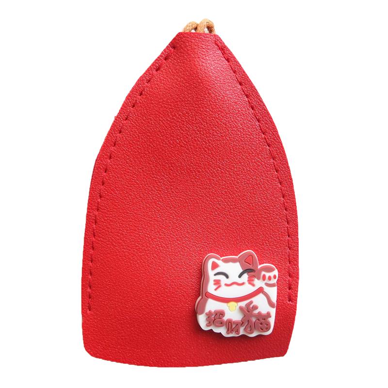 

1 шт. Милый выдвижной держатель для ключей из ПУ для ключей, Креативный чехол для ключей, Кожаный брелок, Кожаная сумка для ключей, Коробка для ключей от машины, Чехол красный