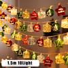 Festive Christmas LED Chrome Ball String Lights with Tree Star Ornaments Store Window Display
