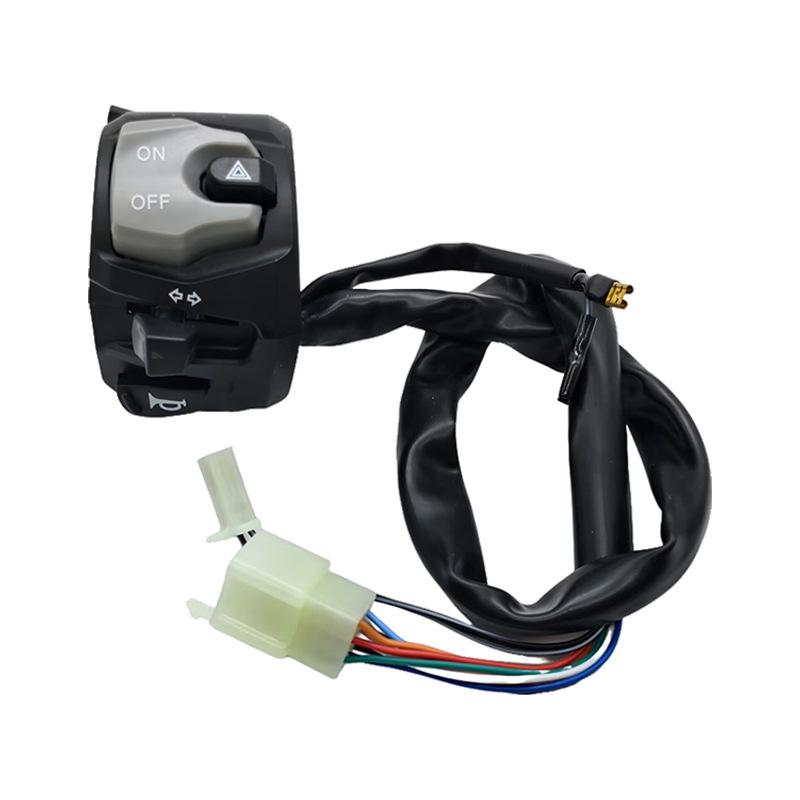 For GSX Horn Headlight Electric Start Control Switch Universal Multi-Function Motorcycle Handlebar Switch Assembly Replacement