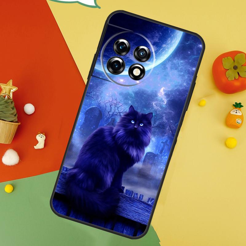 Häxkatt Måne Fodral För OnePlus 9 10 Pro 11 12 13 15 13T 13R 12R 10T 8T Nord 5 CE 2 3 4 Lite N20 N30 Skydd