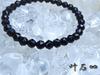negative bring good Morion Bracelet for Men and Women Natural Power Stone 8mm Cut Black Quartz 16cm Kanoishi [Purify energy, luck] - (Purify,