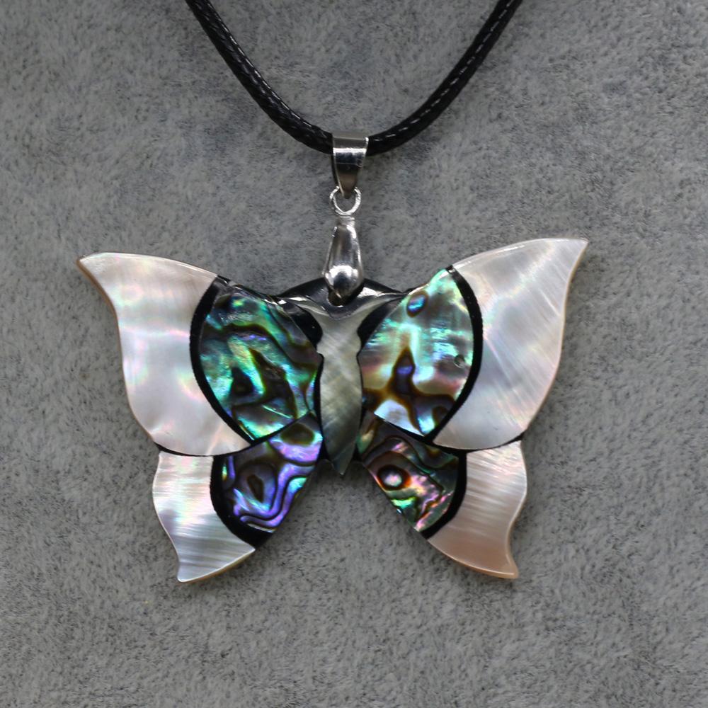 1 buc. Colier cu pandantiv în formă de fluture, cu curea din piele, cu lanț, pentru femei, bijuterii, cadouri, 53x35 mm