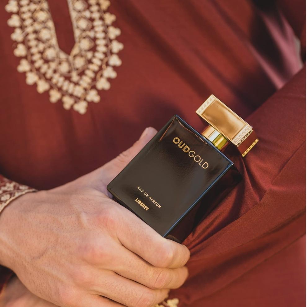 Liberty Luxury OudGold Parfüm für Männer (50 ml/1,7 Unzen), Eau de Parfum (EDP), Hergestellt in Frankreich, langanhaltender Geruch, holzige Noten