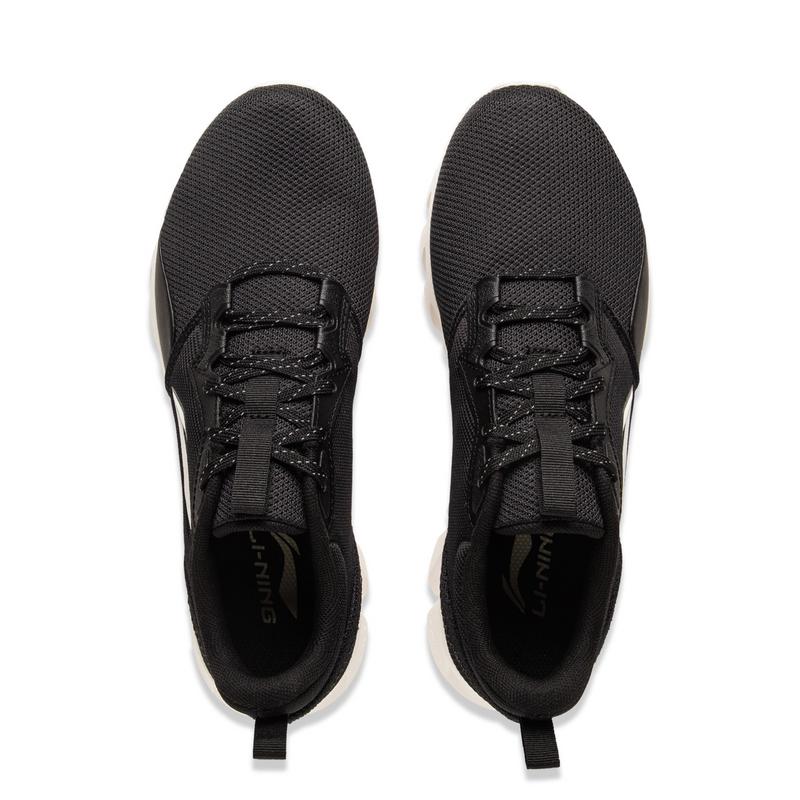 Li-Ning Retro Všestranná Móda Pohodlné Tlmiace Nárazy Odolné voči Opotrebeniu Nízky Top Ležérne Bežecké Topánky Dámske tenisky Čierna Off-White ARSV078-2