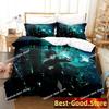Kara No Kyoukai Bettwäsche-Set Cartoon Anime Dreiteiliges Set Erwachsene Kind Schlafzimmer Bettbezug-Sets 3D Kawaii Doppelbett