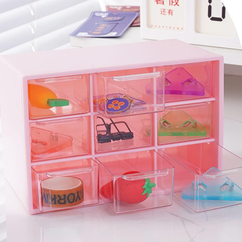 Multi-Layer Desktop Storage Box Large Capacity Dustproof Organizing Box Multifunctional Transparent Six Grid Drawer Storage Box
