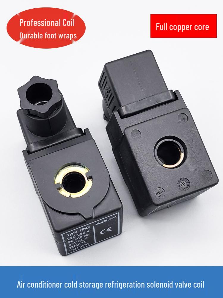 HM2 Castel Solenoid Valve Coil, Cold Storage AC Unit Control Valve, AC220V/DC24V