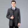 2025 Men's Double-Faced Wool Coat with Thick Down Liner for Autumn/Winter - Suitable for Middle-Aged & Young