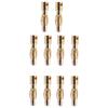 AA58 10PCS Gold Tone 4mm Male Banana Plug Bullet Connector Replacements