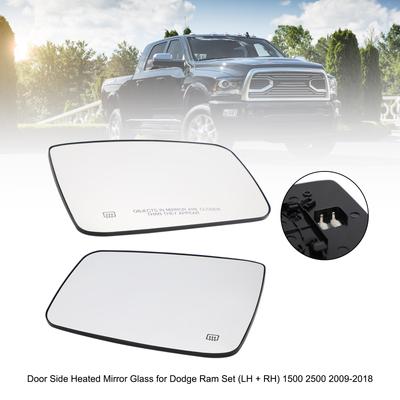 Vyhřívané sklo zrcátka na dveře pro Dodge Ram Sada (LH + RH) 1500 2500 2009-2018
