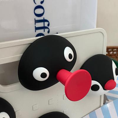 No Punching Non-trace Wall Stick Hook Penguin Pout Towel Hook 3D Cartoon Hook Cute Simple Household Creative Storage Accessories