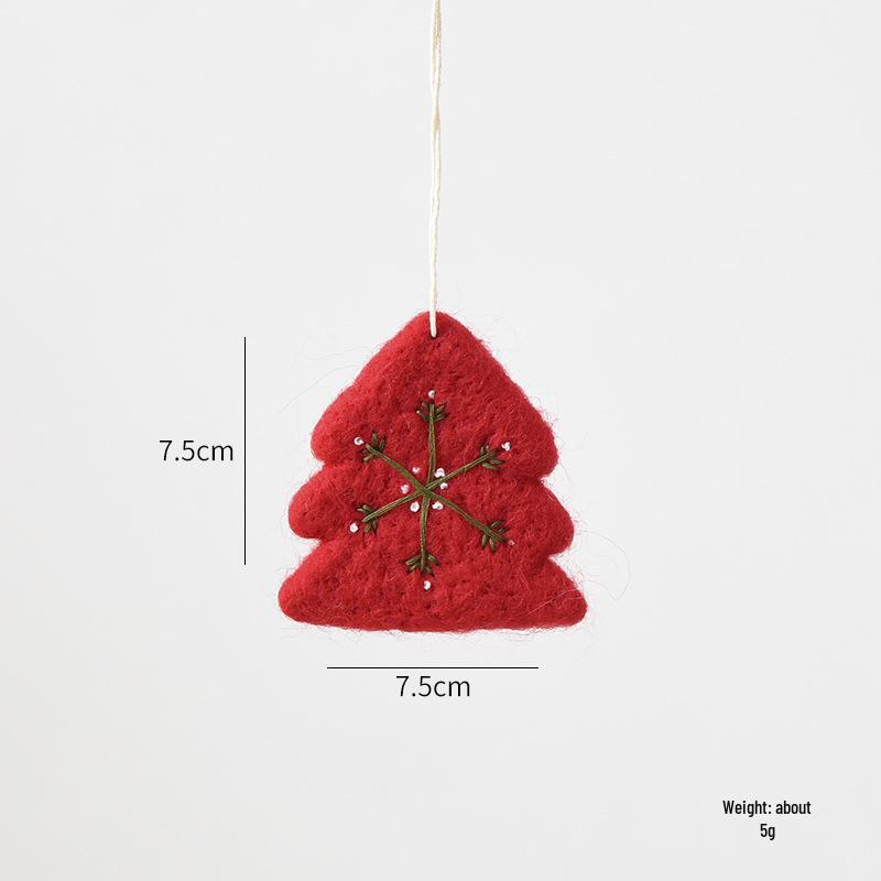 Felt Snowflake Christmas Tree Ornament - Mini New Year Decoration Gift