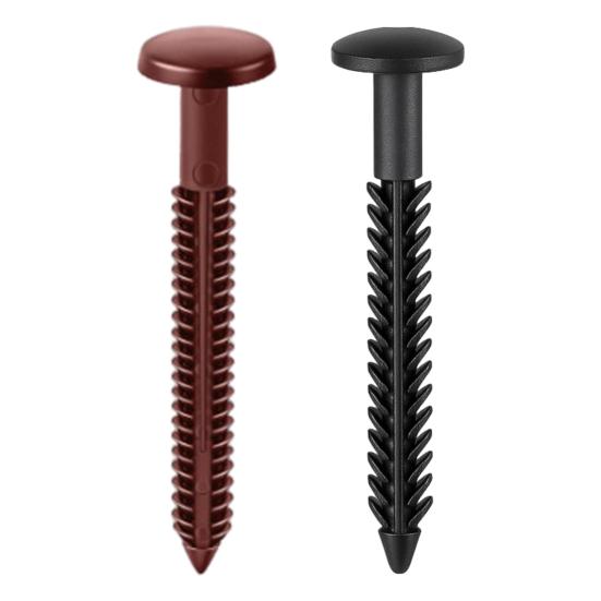 18Pcs Vinyl Shutter Fasteners Plastic Shutter Screws Exterior Window Shutter Spike Loks for Installing Decorative Exterior Shutters