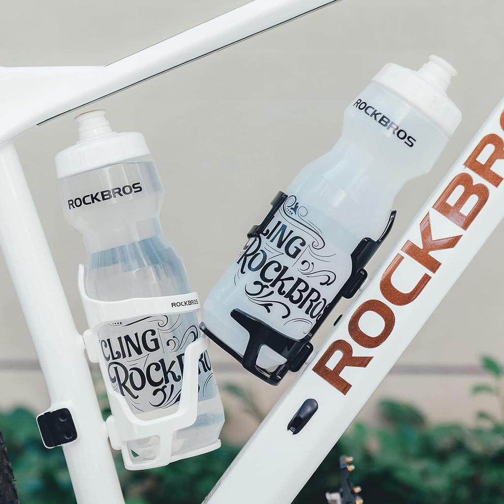 Polycarbonate bicycle bottle holder for bottles of 51-73 mm diameter - white