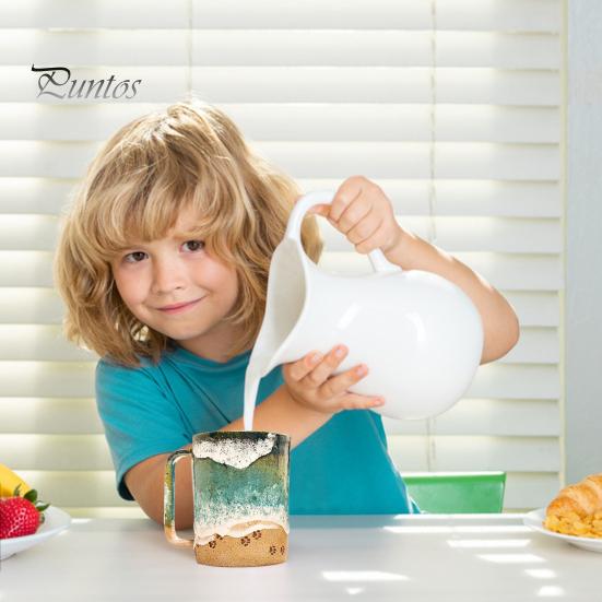 Paw Print Ocean Shoreline Mug Ceramic Coffee Cup Handmade Waves Pattern Tea Mug 11oz/15oz Sea Foam Claw Drinking Mug Beach Souvenir Gift