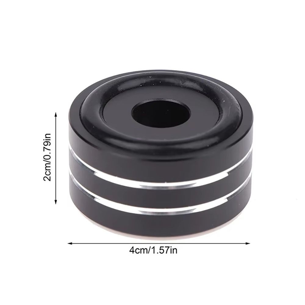 1Pcs 40x20mm Amplifier Isolation Feet Pad Solid Aluminum Silicone Speaker Isolation Feet Shock Absorbing Black Gold Silver