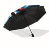 1pc Snowman Automatic Open/Close Umbrella, Portable Folding umbrella for Everyday Use yy250826012