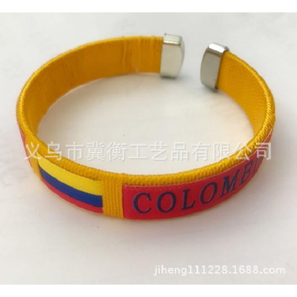 2026 World Cup Flag Bracelet Spain Sports Wristband Embroidered Bracelet Fan Supplies