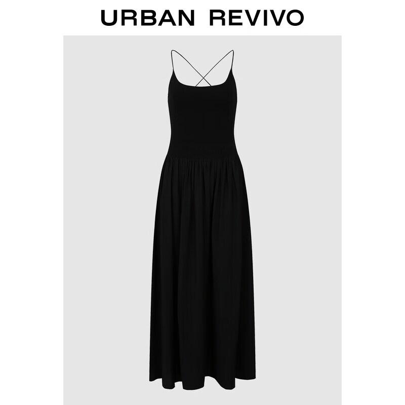 UR2026 Women s Trendy Criss-Cross Backless Slim Dress XS