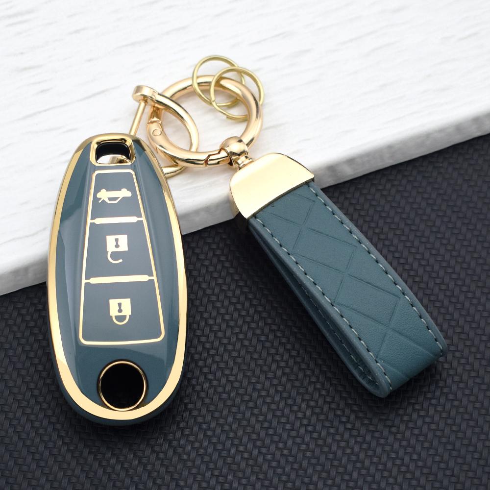 Key Cover Case Key Chain For Suzuki Baleno Ertiga Ciaz Ignis Kizashi Swift SX4 S-Cross Vitara TPU Car Smart Key Case Protector