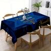 Blaue Chanukkiah Rechteckige Tischdecke für Tischdekoration Küche Esstisch Wasserdicht Wiederverwendbare Tischdecke für Tische Familienessen