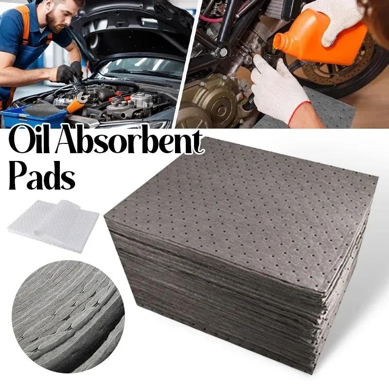 25X33Cm Oil Absorbent Pads Spill Absorbent Mats Oil Spill Pads for Oil-Based Water-Based Fluids Liquid Pads for Home Garage
