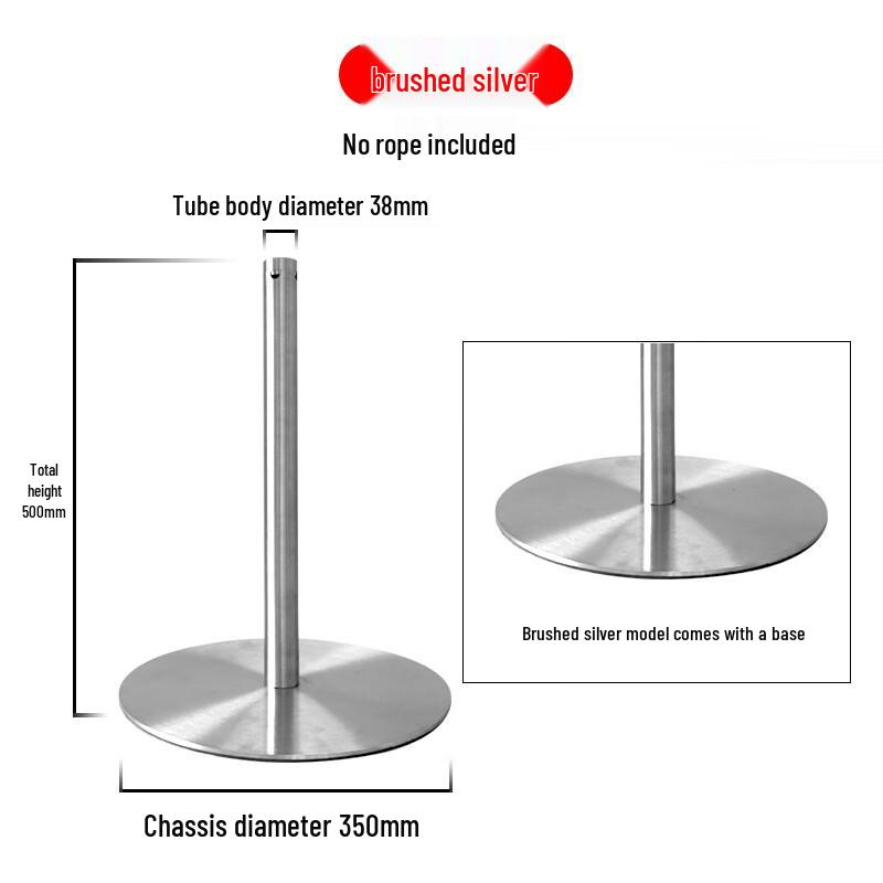 Стойка-барьер Lilang Gallery, полированная серебристая