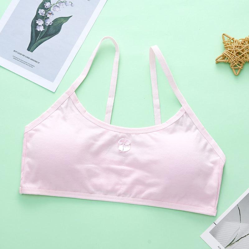 Cotton Underwear Kids Wrap Bust Student Non-Steel Circle Vest Girls Training Bra 8-14Years