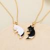 Hug Cute Pet Cat Pendant Necklace Women Girls  Trendy Jewelry Couple Gift Friendship Necklace