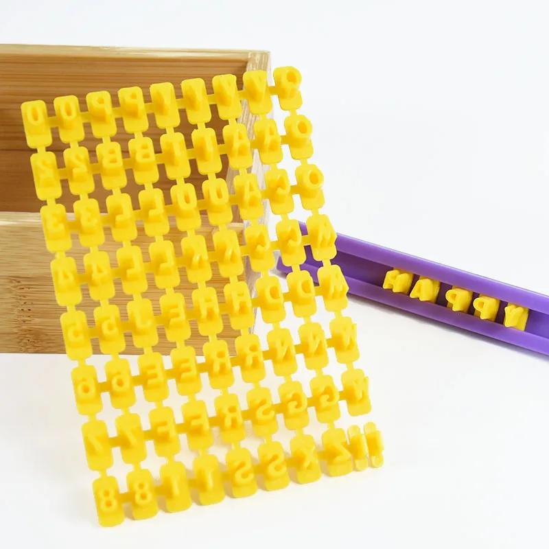 DIY Letter Number Cookie Mold - Alphabet Press Stamp Embossing Tool Biscuit Cutter & Cake Baking Accessories for DIY Baking