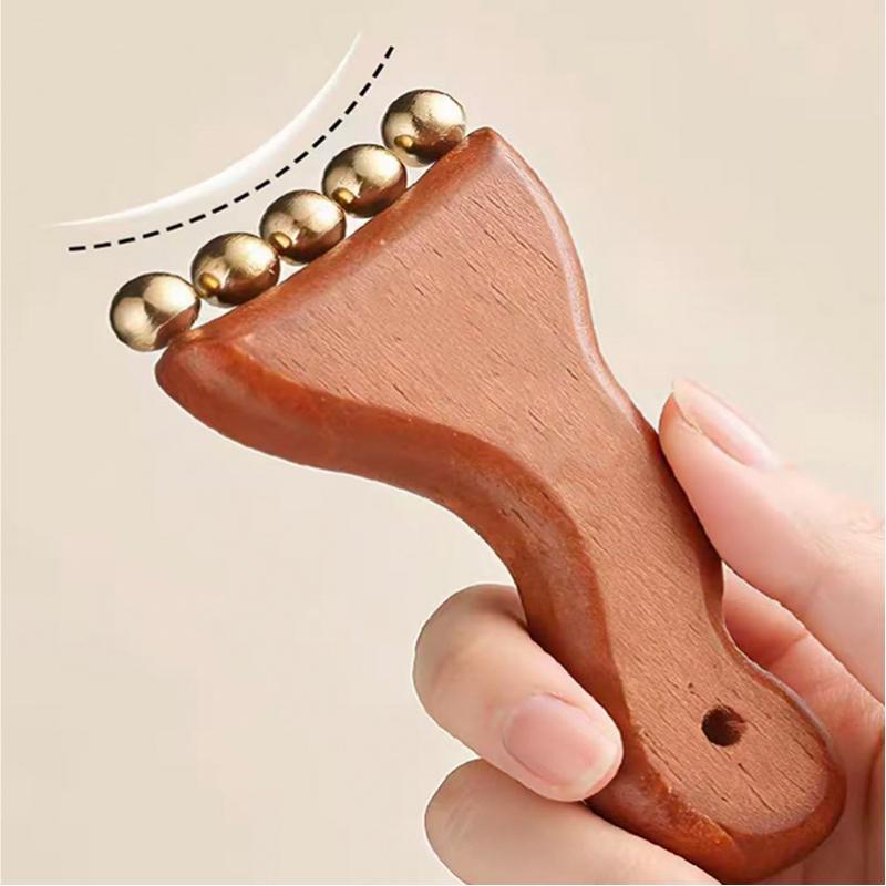 Meridian Massage Kam Kobber Sandeltræ Meridian Kam Akupunktur Guasha Hovedbundsmassagebørste Afslapning Kropsmassager