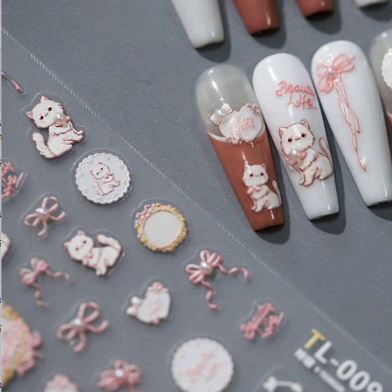 1pcs 5D Bronzing Star Moon Nail Art Stickers Luxury Gold Silver Adhesive Slider Press on Nail Decoration Decals Accessories DIY