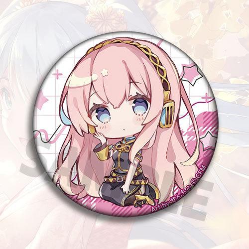 Anime Miku Hatsune Q Version Badge Pin Brooch Glass Mirror Kagamine Rin Kaito Collectible Present Accessories Cosplay Merchandise