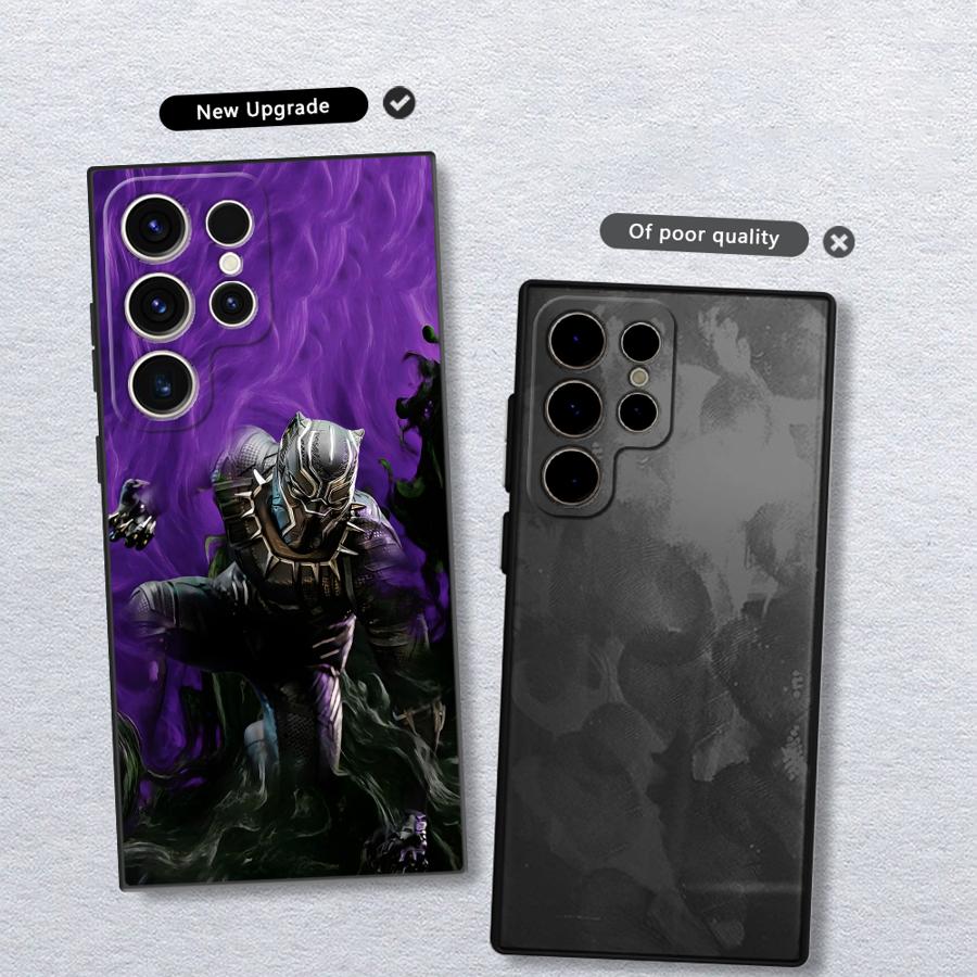 Case for Samsung Galaxy S26 S23 S24 Plus S21 FE S20 S10 S9 Note 20 Ultra 8 9 10 S25 Ultra Funda Phone Cover Marvel Cool Black