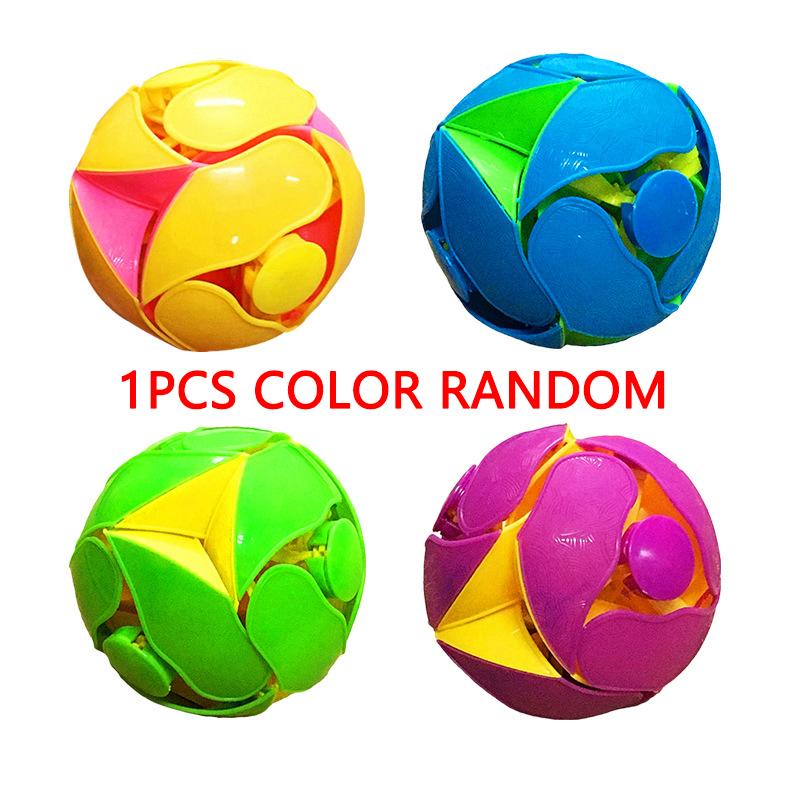 

1Pcs Fun Color Changing Sphere Plaything Hand Throwing Tactile Relaxation Accessory For Kids Adults Gift Double Magic Color Ball Toy
